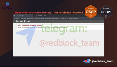 OSCP+ Standalone Target with Restricted Directory – 403 Forbidden Response